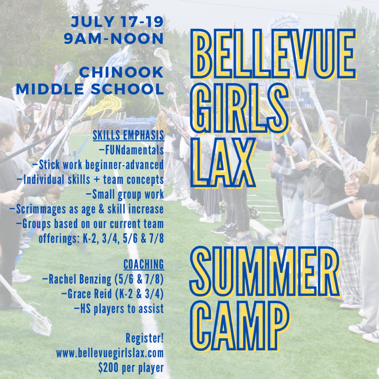 Bellevue Girls Lacrosse to Bellevue Wolverines Girls Lacrosse